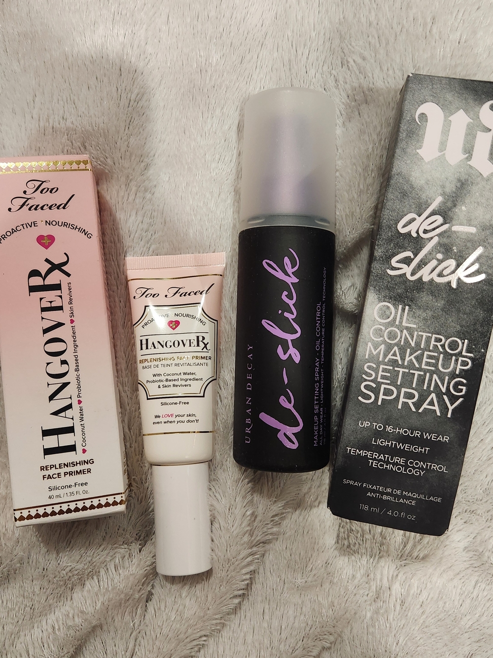 DUO Urban Decay de-slick Oil Control Setting Spray & TOO Faced Hangover Primer